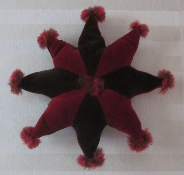Vintage Antique Velvet Star Pinwheel Pin Cushion Amish Mennonite Handmade Vintage Antique Velvet Star Pinwheel Pin Cushion Amish Mennonite Handmade