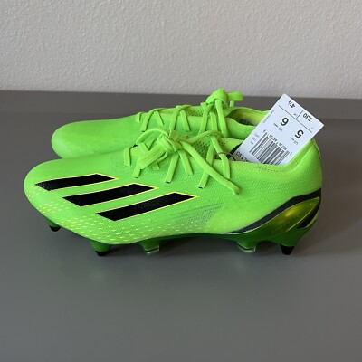 Adidas Speedportal.1 SG GW8440 Elit Green Soccer Cleats Data Pack Men's Sz 5 W 6
