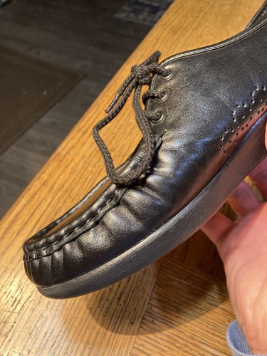 Women's SAS Shoes Siesta Moc Toe Comfort Leather Shoe Color Black Size 9.5 N - Picture 9 of 14
