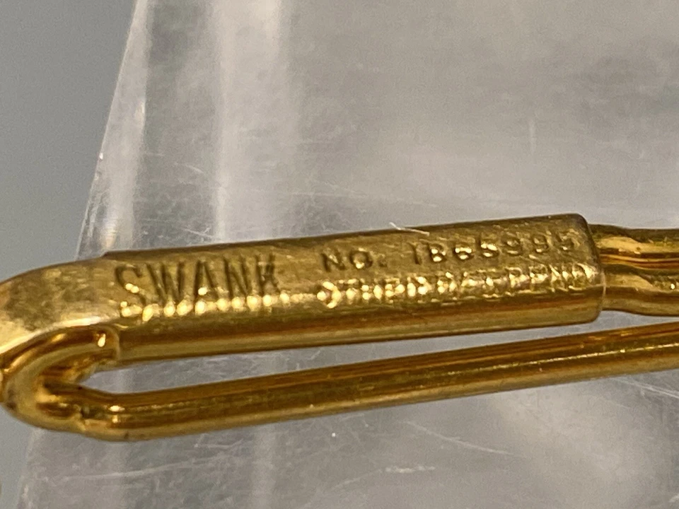 American Swank галстук зажим с бриллиант инкрустированный инициалы чтения «JMK» украшение - Изображение 3 из 4