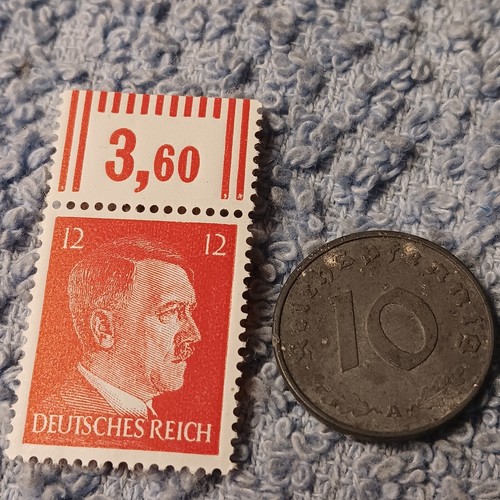 Vintage 1942 WW2 German 10 Reichspfennig , WWII Era Circulated Coin, With Stam - Picture 18 of 20