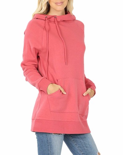 Womens Basic Side Tie Sweatshirt Pullover Hoodie Sweater - Picture 25 of 31