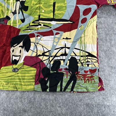 La Rocka London BC Ethic Mens Beatnik Psychedelic Rare Button Up