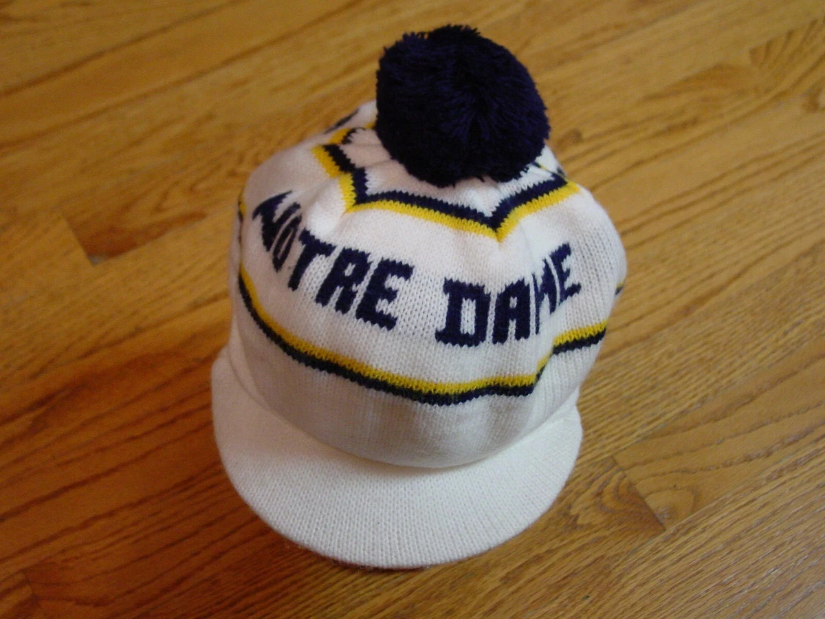 Retro Vintage Notre Dame ND Fighting Irish Knit Hat Cabbie Newsboy