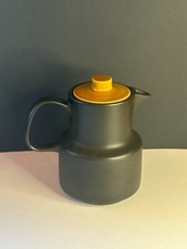 Melitta Kaffeekanne Karaffe Deckel Kopenhagen Matt Schwarz Braun Ocker Vintage