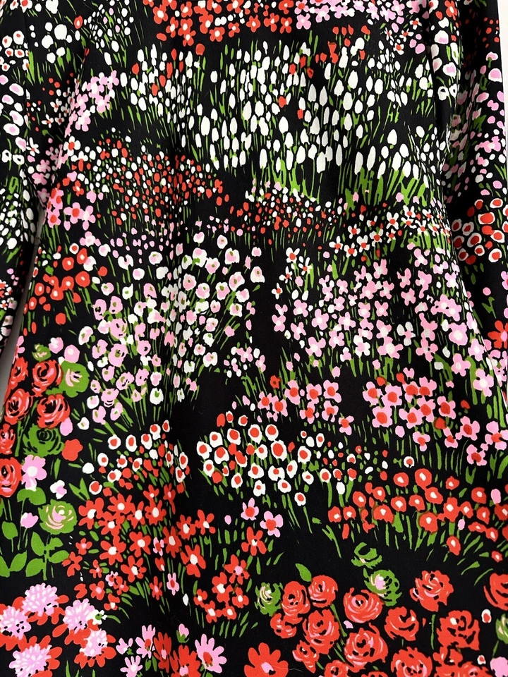 Maxi Vestido Floral Amapola Vintage Stella Faqin Talla Mediana Foto 4 de 4