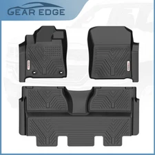 3D Floor Mats Liner for 2014- 2021 Toyota Tundra CrewMax All Weather TPE Rubber