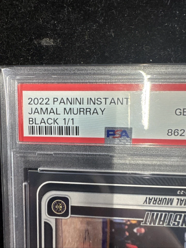 2022 Jamal Murray Panini Instant Black 1/1 PSA 10 Playoffs pepitas basquete - Imagem 3 de 4