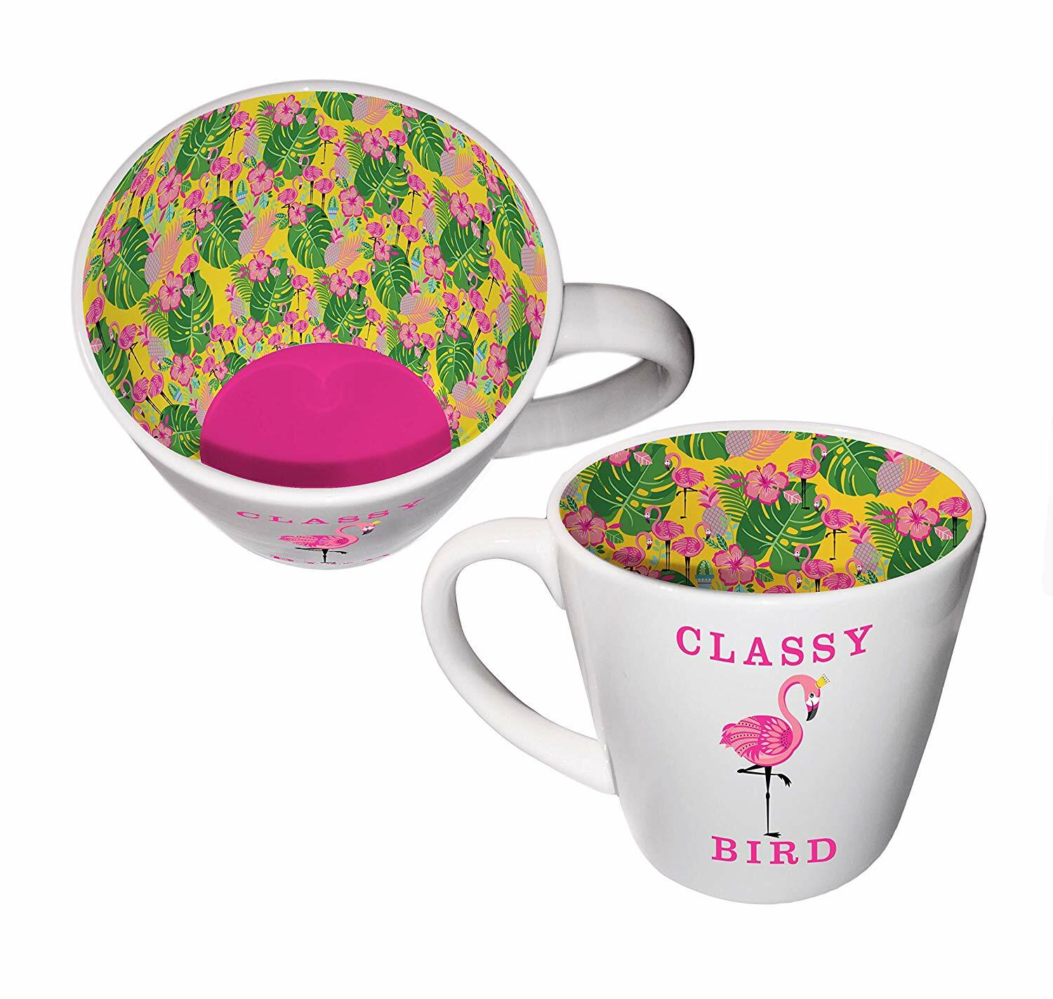 WPL Gifts Classy Bird Flamingo Novelty Mug - Friend`s Birthday Gift Idea