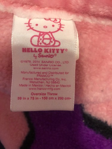 SANRIO HELLO KITTY Oversize Throw Fleece Blanket 59" X 78" - LikeNew - Picture 6 of 7