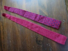 2 knitted square ended ties made in UK 100 wool  70 wool15 mohair15 alpaca 