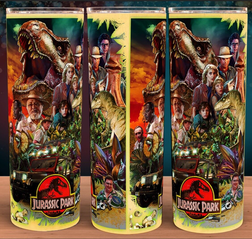 Jurassic Park 90s Dinosaur Movie Cup Mug Tumbler 20oz - 第 1/3 張圖片