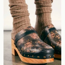Free People Calabasas Floral Clogs-38-$148 A623