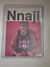 James Nnaji Artist Signed Basketball Art Card 1/10