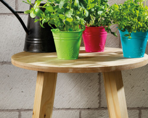 Blumentopf Eimer Zink 10,5cm bunt - Übertopf Metall - Blumenübertopf - Bild 2 von 2