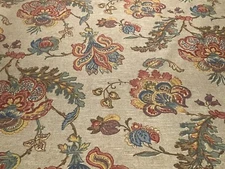 Kravet Vintage Cabala Printed Cotton Linen Fabric BTY Teflon Coated 14 Screens