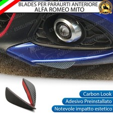BLADES PARAURTI ALFA ROMEO MITO LAME SPOILER CARBON LOOK ADESIVO IN GOMMA