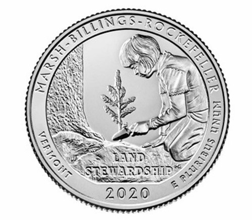 2020 P/D/S National Park 3-Coin Set US Mint Marsh-Billing Vermont ATB Quarter - Picture 3 of 5