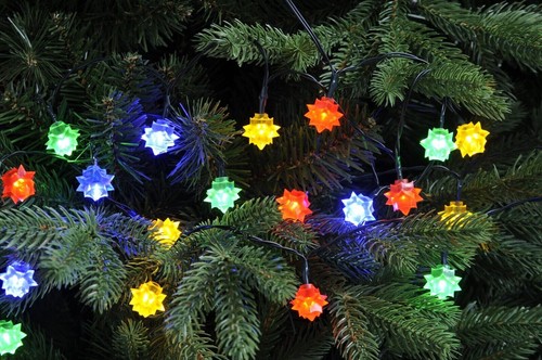 Christmas vintage retro style diamond fairy party lights 20 LED FREE BATTERIES - Picture 1 of 4