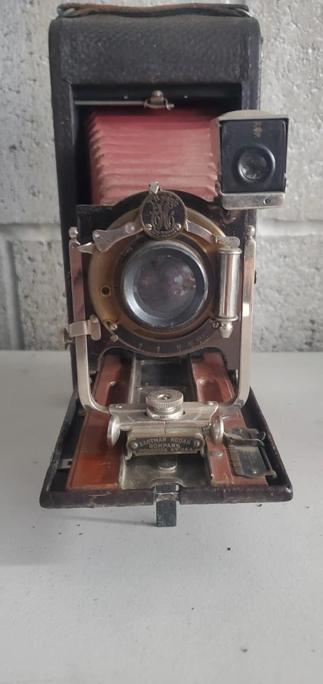 Kodak Fuelle Rojo, Nº4 Modelo B Obturador Bueno, T, B, 25-100, Fuelle Foto 2 de 4