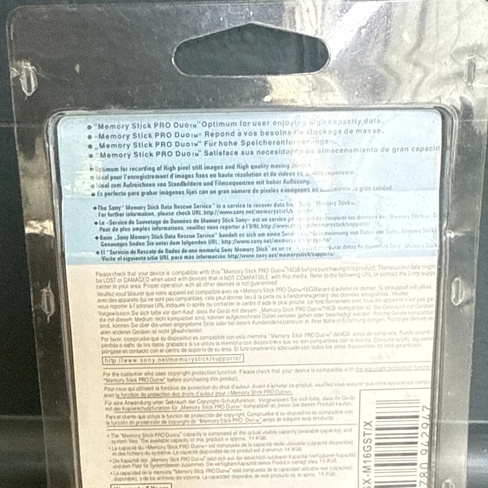 Sony Memory Stick Pro Duo 16 GB/GO  (MSX-M16GST/X) - Image 4 of 4