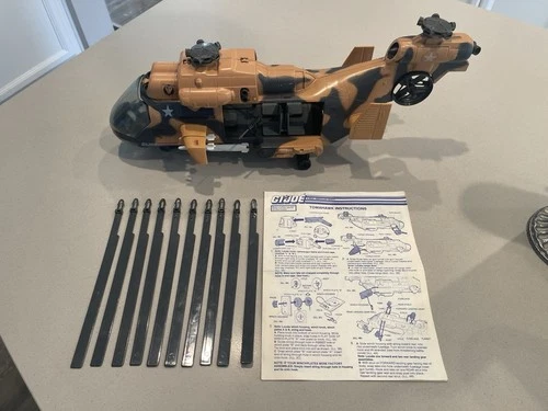 1986 G.I. Joe Tomahawk Helicopter Vintage Original Hasbro ARAH - Missing 1 Bomb