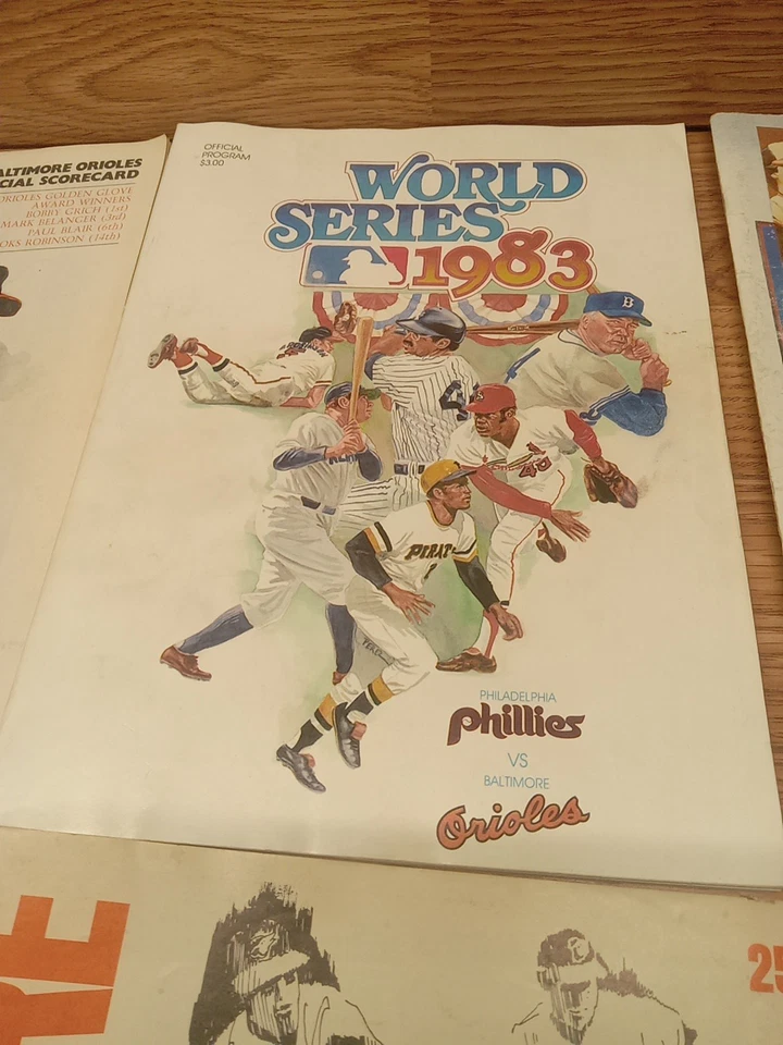 MLB BASEBALL PROGRAMs BALTIMORE ORIOLES World Series 6 Pieces - Image 3 of 4