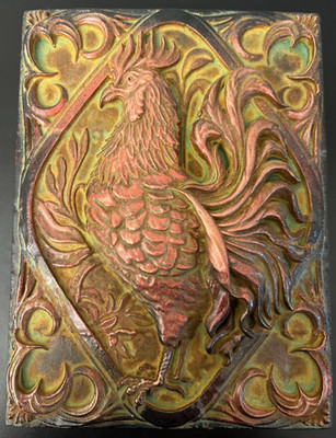Sid Dickens Gallery Memory Block SDG25-RF012 Rustfire Skycaller Rooster ~ Signed