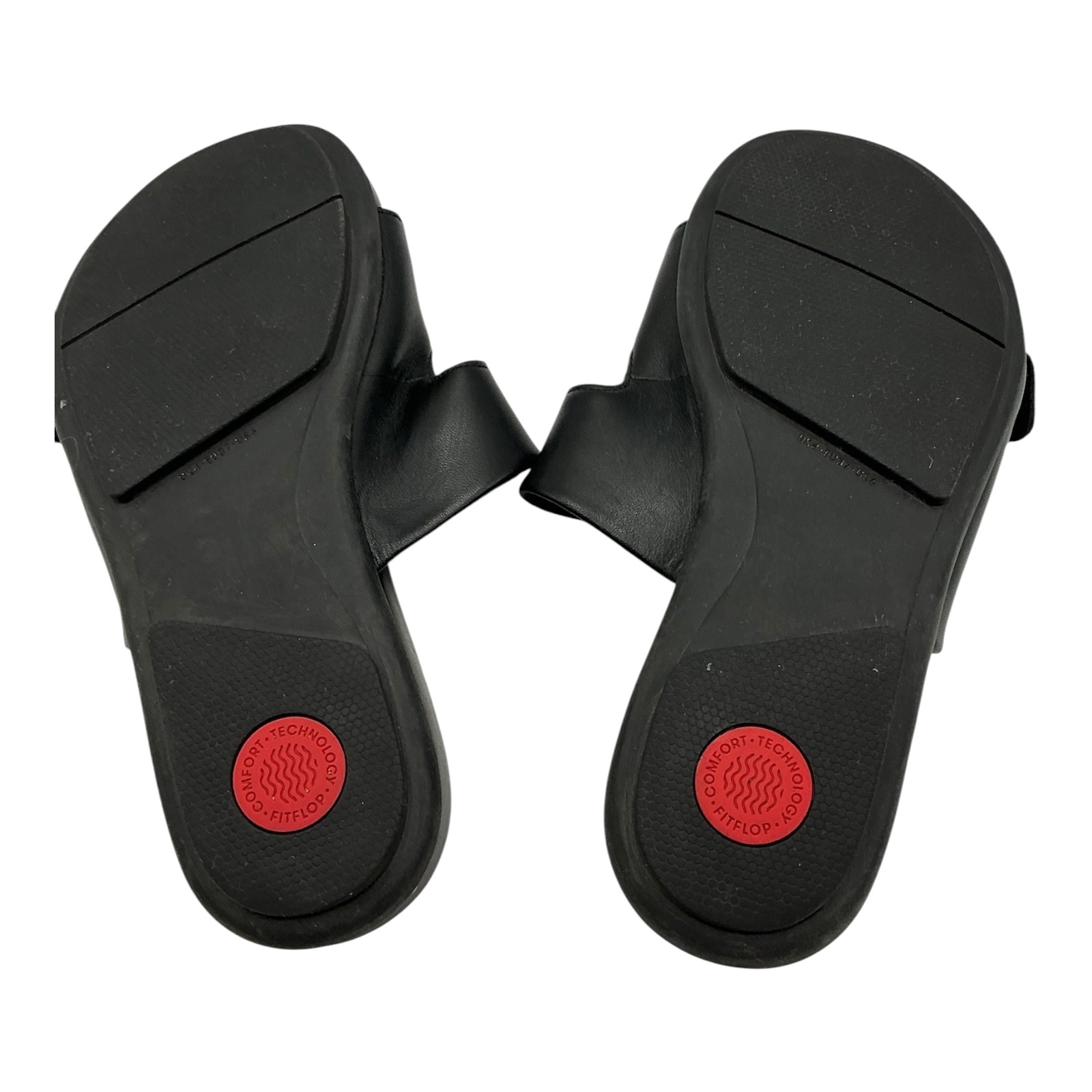 Fitflop Gracie Womens Slides UK 4 Black Leather Flat Buckle Sliders Sandals image 8