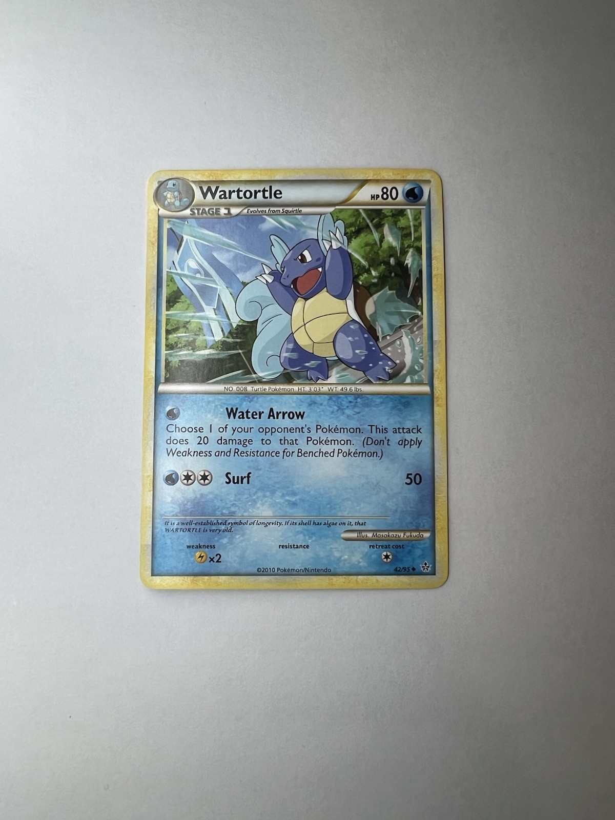 Wartortle 42/95 Uncommon HGSS Unleashed Pokemon Lightly Played