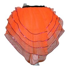 Orange Purple sequins bustle tail tulle tutu skirt Halloween fancy peacock