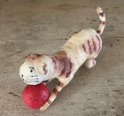 RARE Antique Christmas German CAT PLAYING with a BALL COTTON ORNAMENT — photo 3
