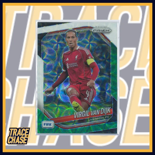 2025-26 Panini Prizm FIFA Soccer Virgil Van Dijk Choice Green &amp; White Prizm #103