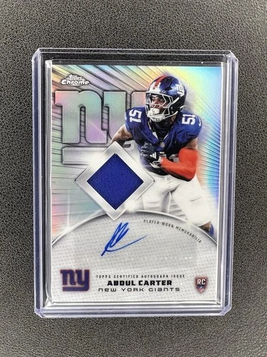 2025 Topps Chrome Abdul Carter Rookie Patch Autographs (RAW)