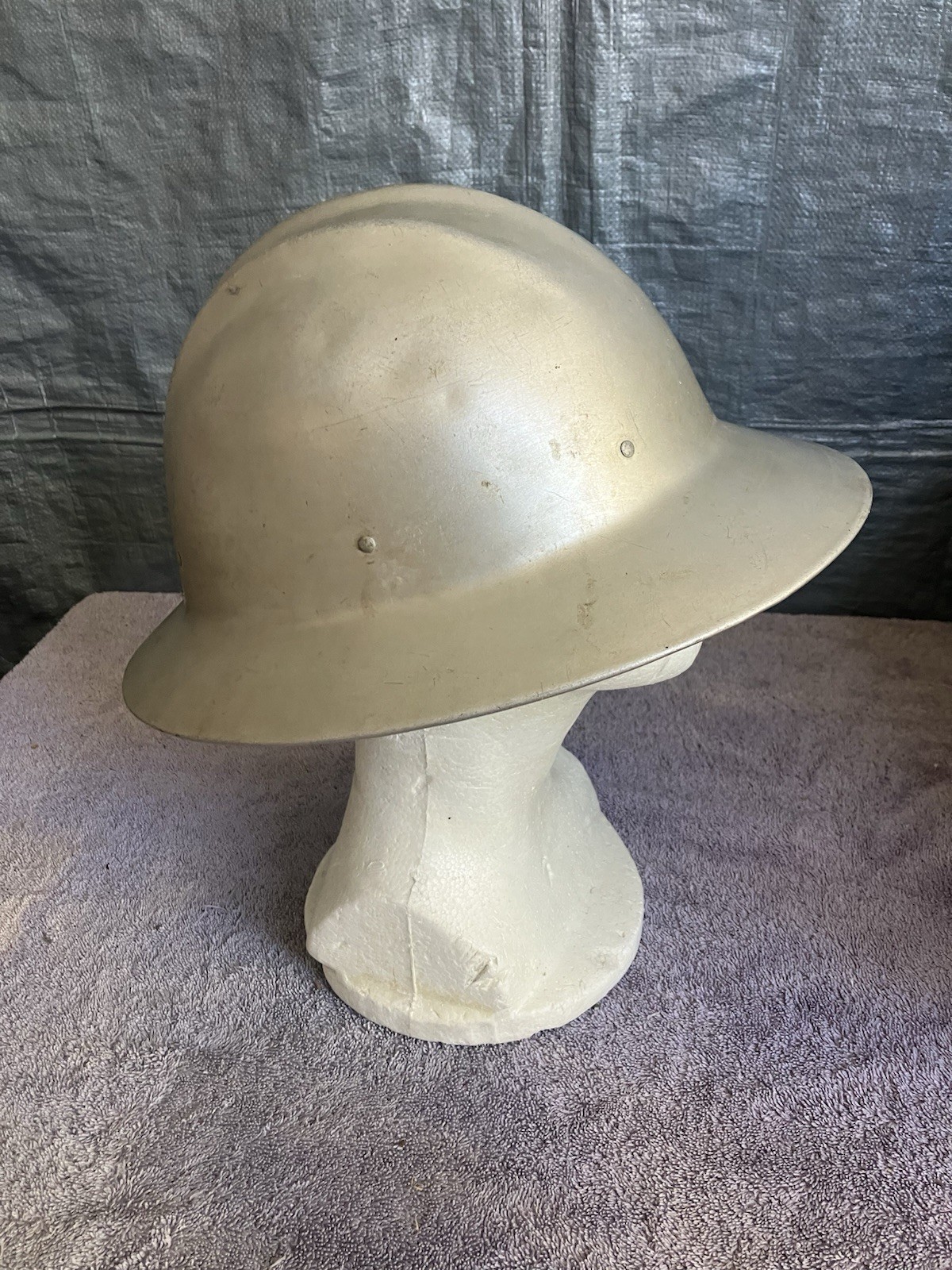Vintage E D Bullard Boiled Hard Hat Aluminum