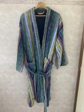 MISSONI Vintage Bademantel M gestreift mehrfa...
