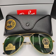 New Ray-Ban RB3025 Classic Aviator Sunglasses Gold Frame Green G-15 Lens 58-14mm
