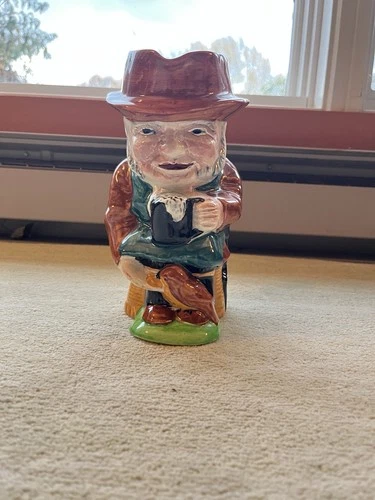 Toby Mug Gardener Shorter & Son 7” Jug Hand Painted Staffordshire England Bird