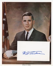 William A. Anders - Signed Card w/ Preprint Signed Photograph