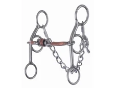 Reinsman Bit Gag Ranger Dogbone Sarah Rose McDonald 5 1/4" Silver 283