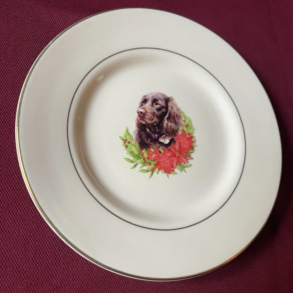 Plato de cerámica de Navidad Boykin Spaniel - Plato de perro de vacaciones - Regalo Boykin Spaniel Foto 3 de 4