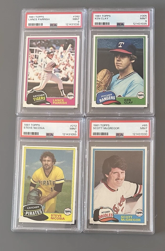 Lote de 17 tarjetas de béisbol Topps 1981 - todas las PSA 9s - losas limpias. ¡VER FOTOS! Foto 3 de 4