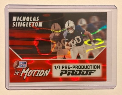 2025 NICHOLAS SINGLETON 1/1 LEAF PRO SET IN MOTION RED LAVA PRE PRODUCTION PROOF