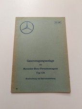 Oryginalna instrukcja obsługi Mercedes Benz 170 gaźnik do drewna rzadki N30