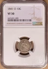 1841-O NGC VF30 Liberty Seated Dime 10c - New Orleans Mint