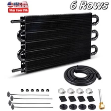Universal 5/16" Transmission Oil Cooler Kit Aluminium alloy Tube and Fin 6 Row