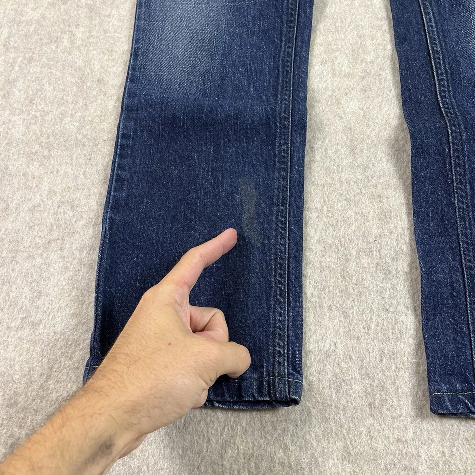 Diesel Jeans Womens 30x28 Blue Denim Liv Stretch Dark Low Rise Slim Straight Y2K - Image 4 of 4