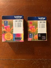 Brother 3 Color Ink Cartridges LC30113PKS  Black Ink Cartridge LC3011BK  . New
