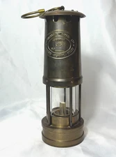 Vtg E. Thomas & Williams Ltd Cambrian Miners Lantern Brass & Glass No 90673