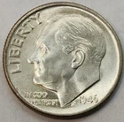 1946 Roosevelt Silver Dime Ten Cents 90% Silver From OBW US Coin Unc BU R-346C